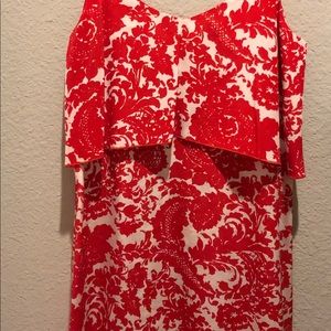 Exclusive for Intermix silk white and red dress